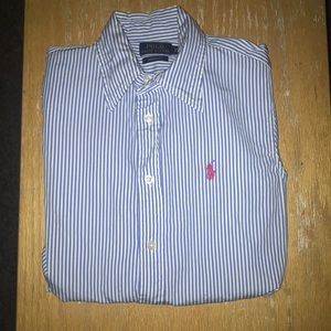 Polo Ralph Lauren striped button up shirt!